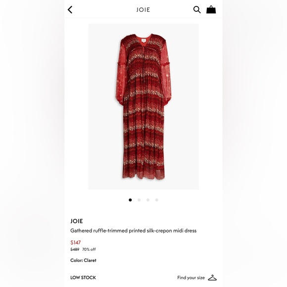 JOIE Printed Midi Dress - Picture 7 of 7